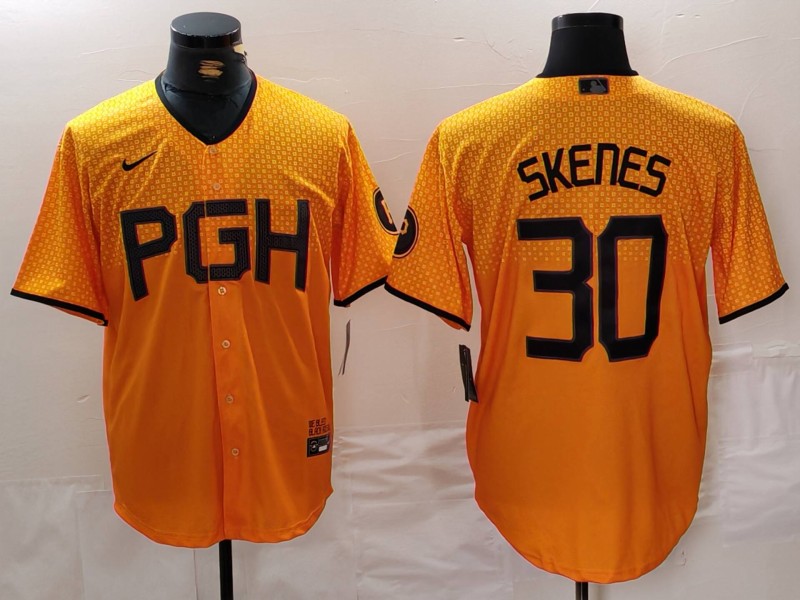Men's Pittsburgh Pirates Paul Skenes #30 Gold City Connect Limited Jersey